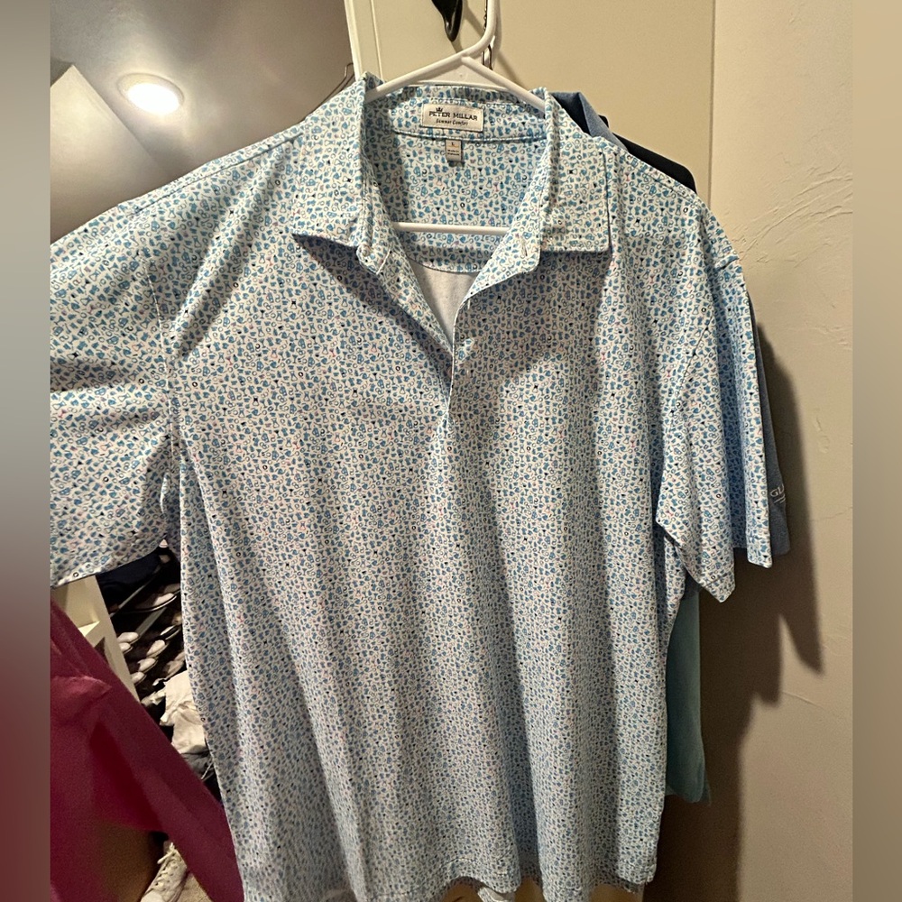 Peter Millar large golf shirt 
$70